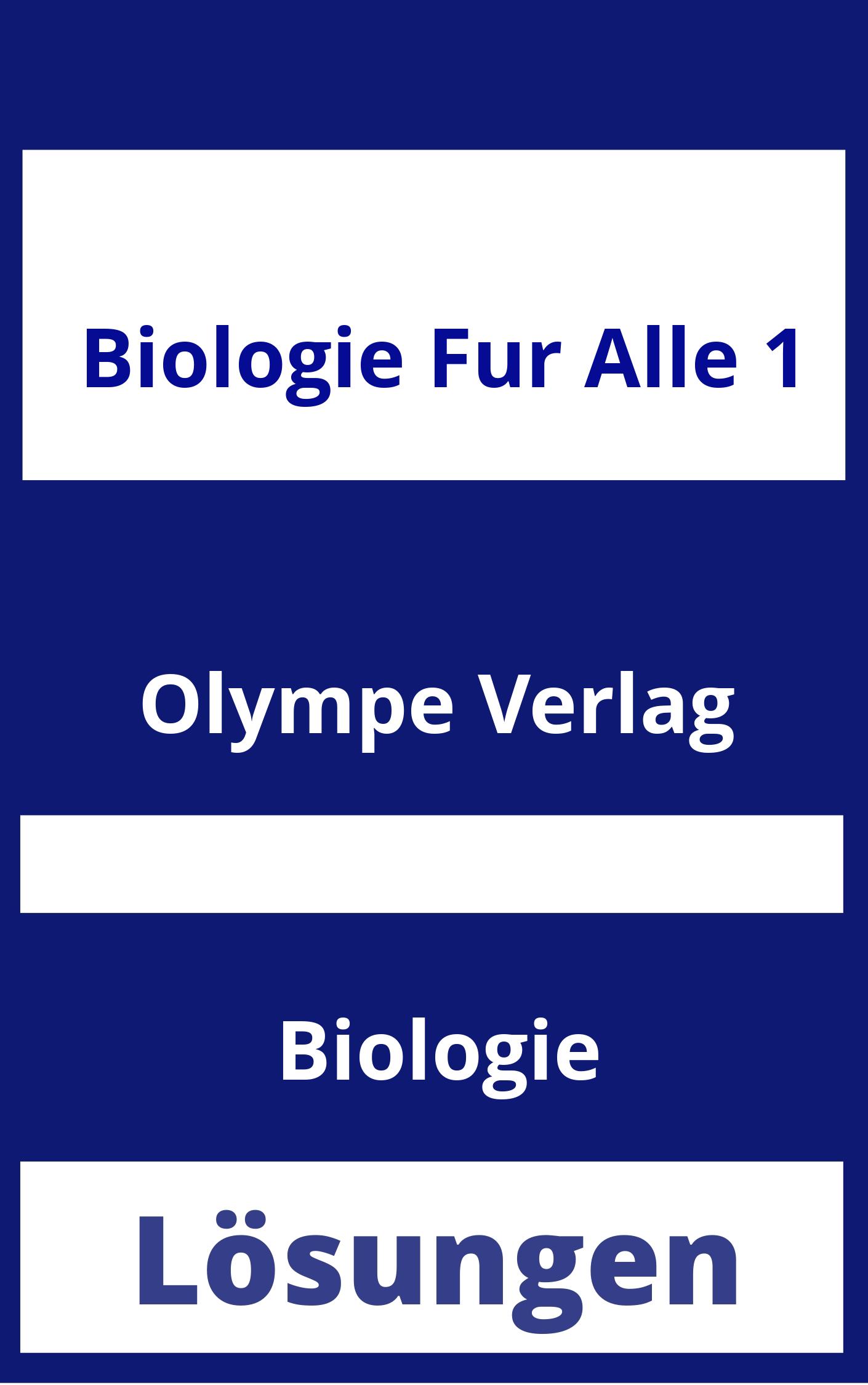 biologie für alle 1 Lösungen PDF