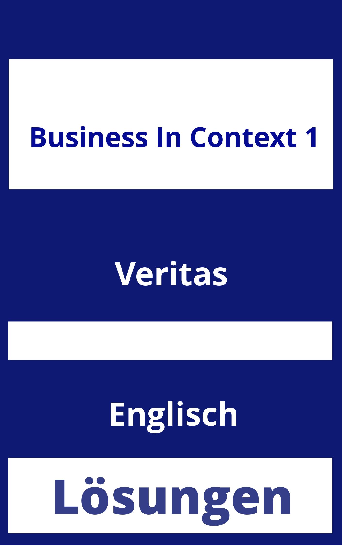 Business in context 1 Lösungen PDF
