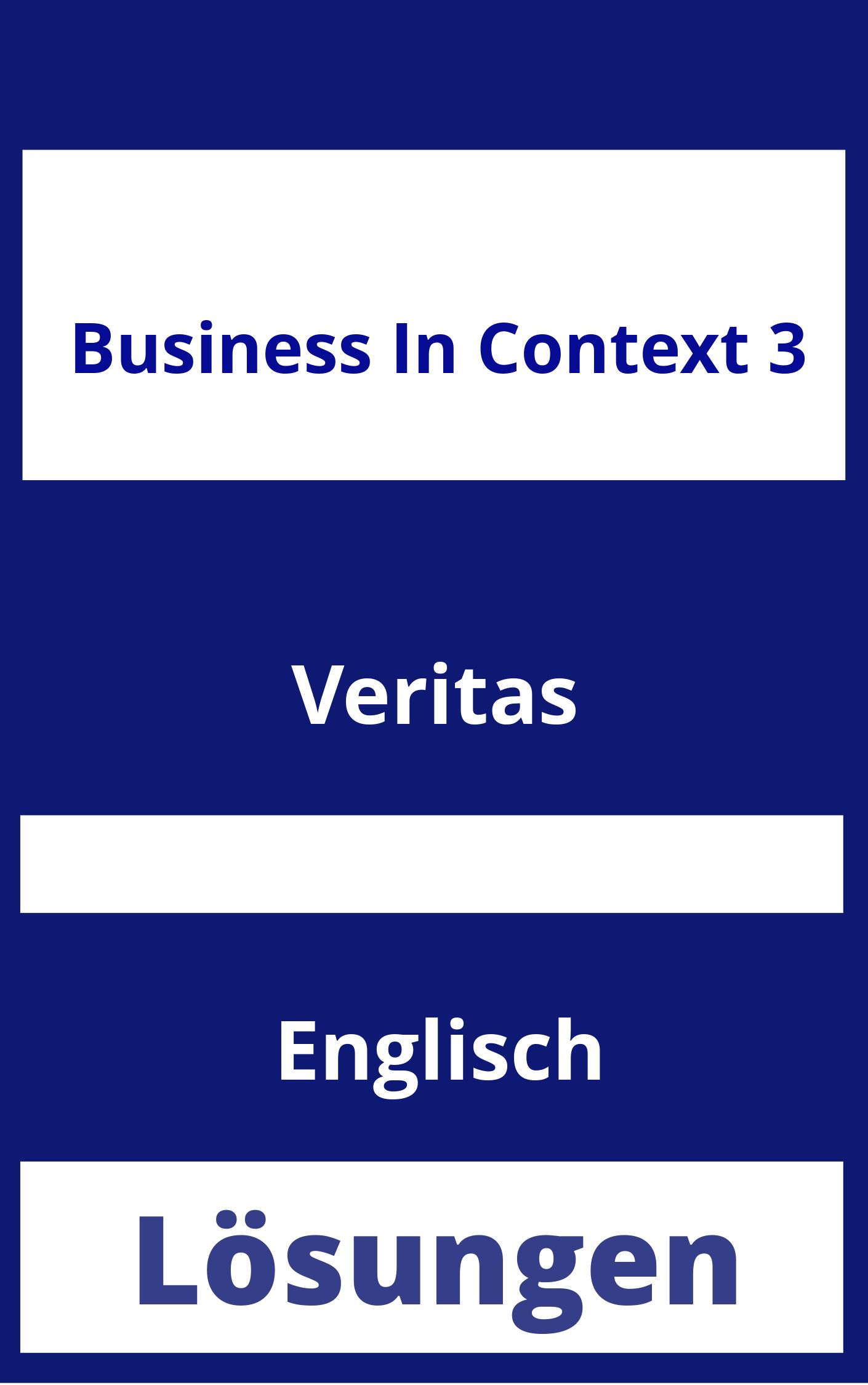 Business in context 3 Lösungen PDF