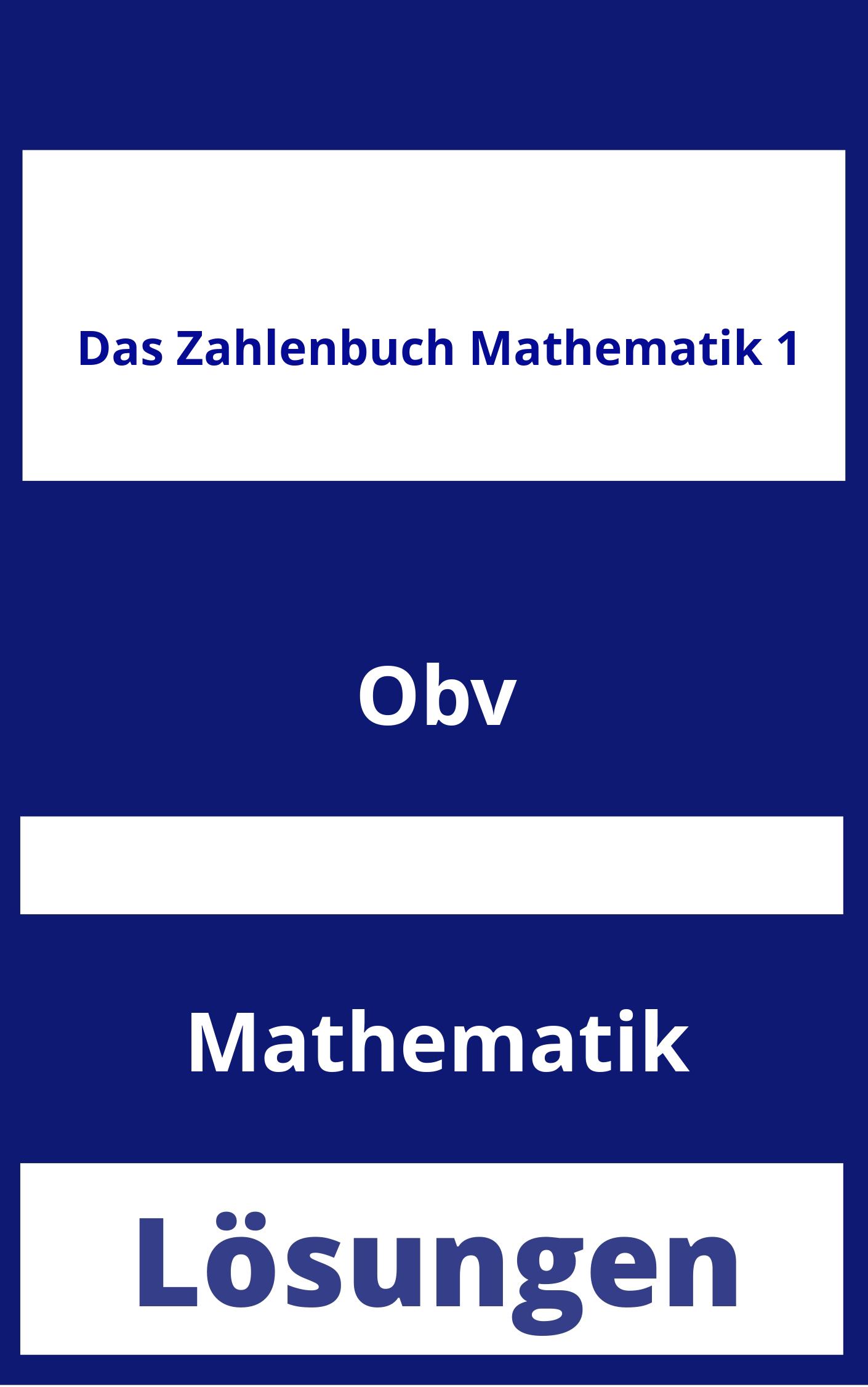 Das Zahlenbuch Mathematik 1 Lösungen PDF