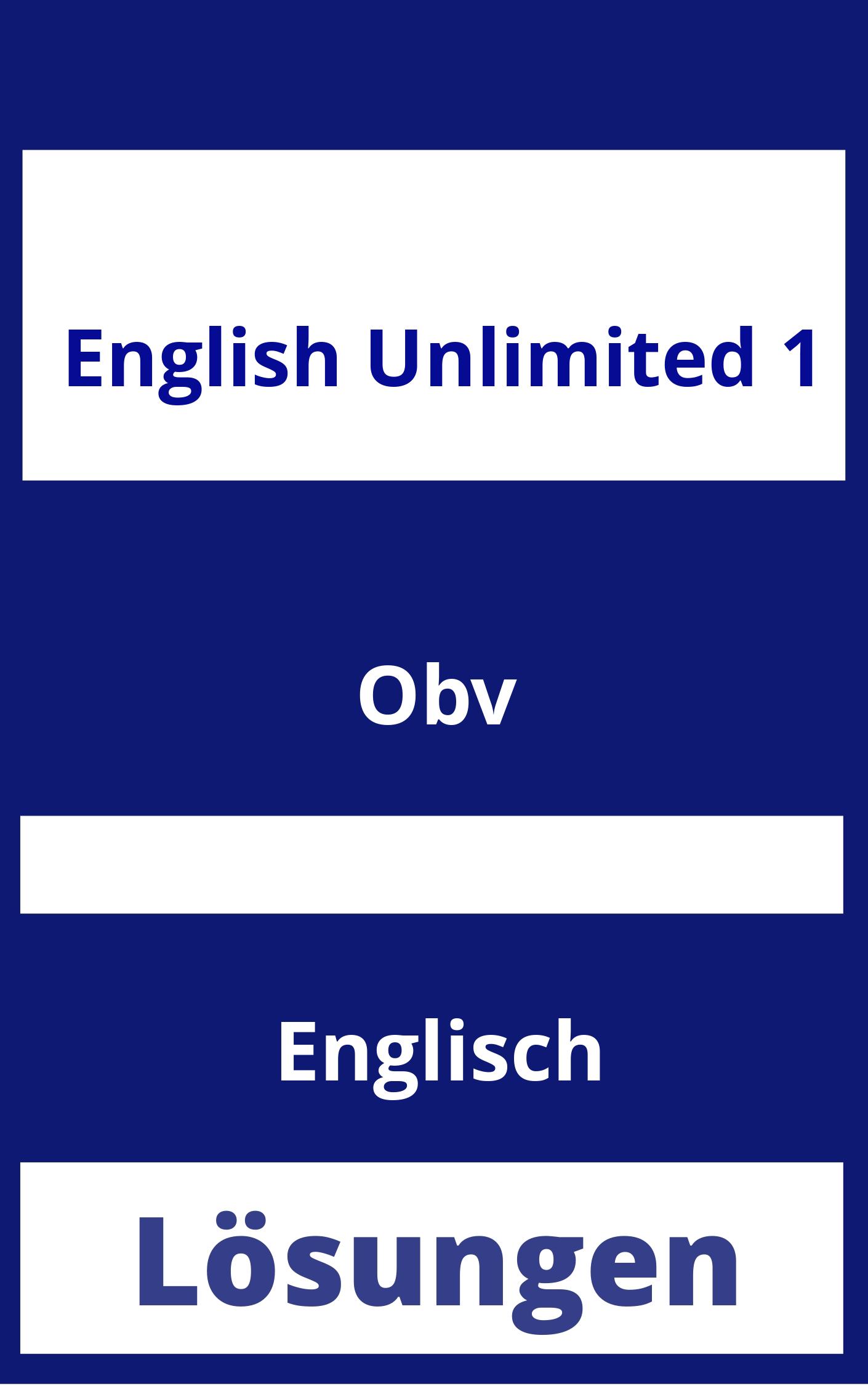 English Unlimited 1 Lösungen PDF