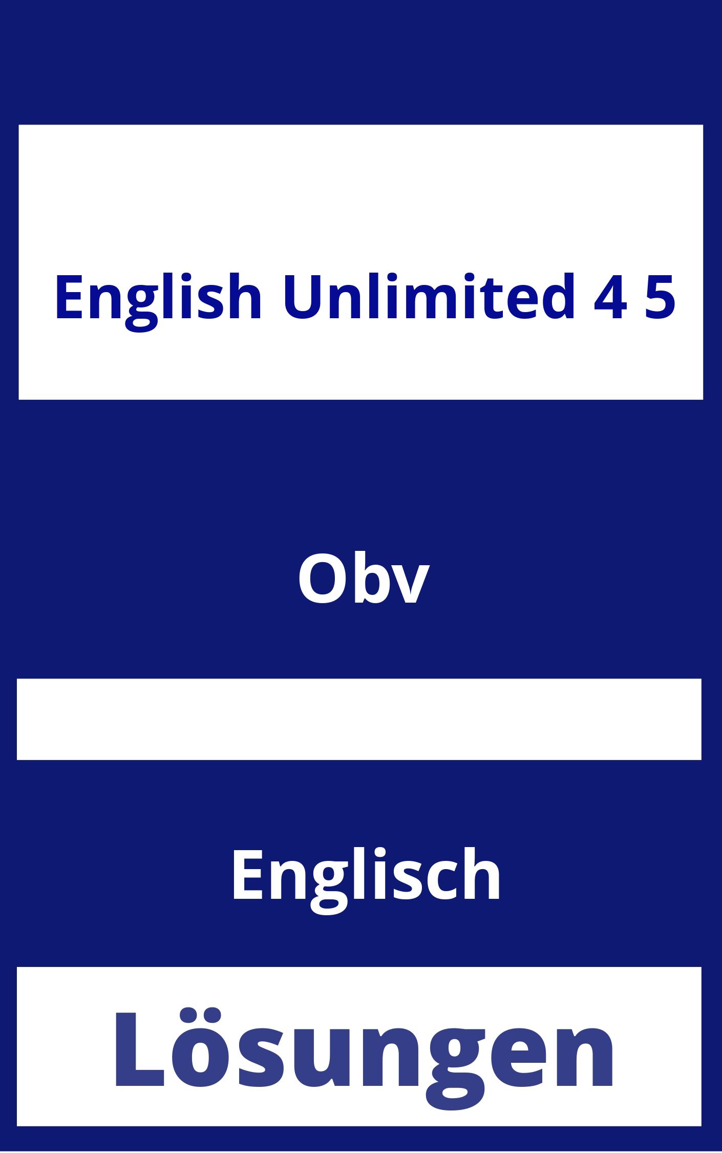 English Unlimited 4/5 Lösungen PDF