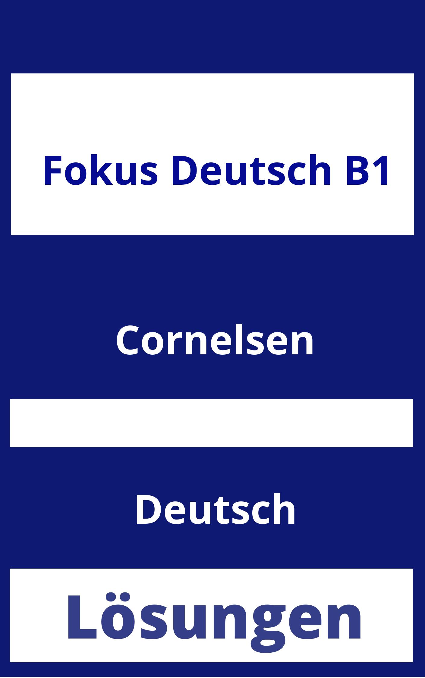 Fokus Deutsch B1 Lösungen PDF