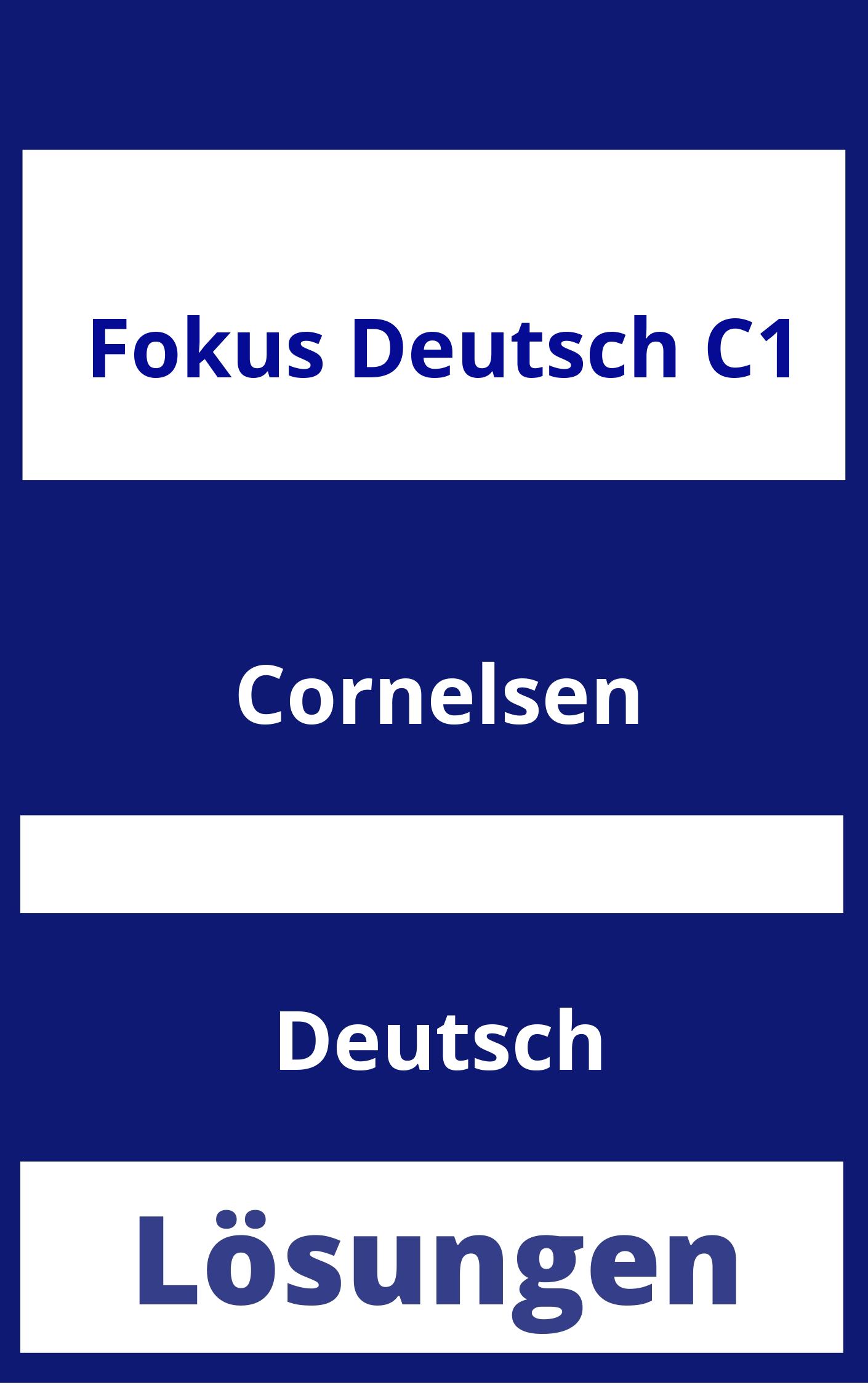 Fokus Deutsch C1 Lösungen PDF