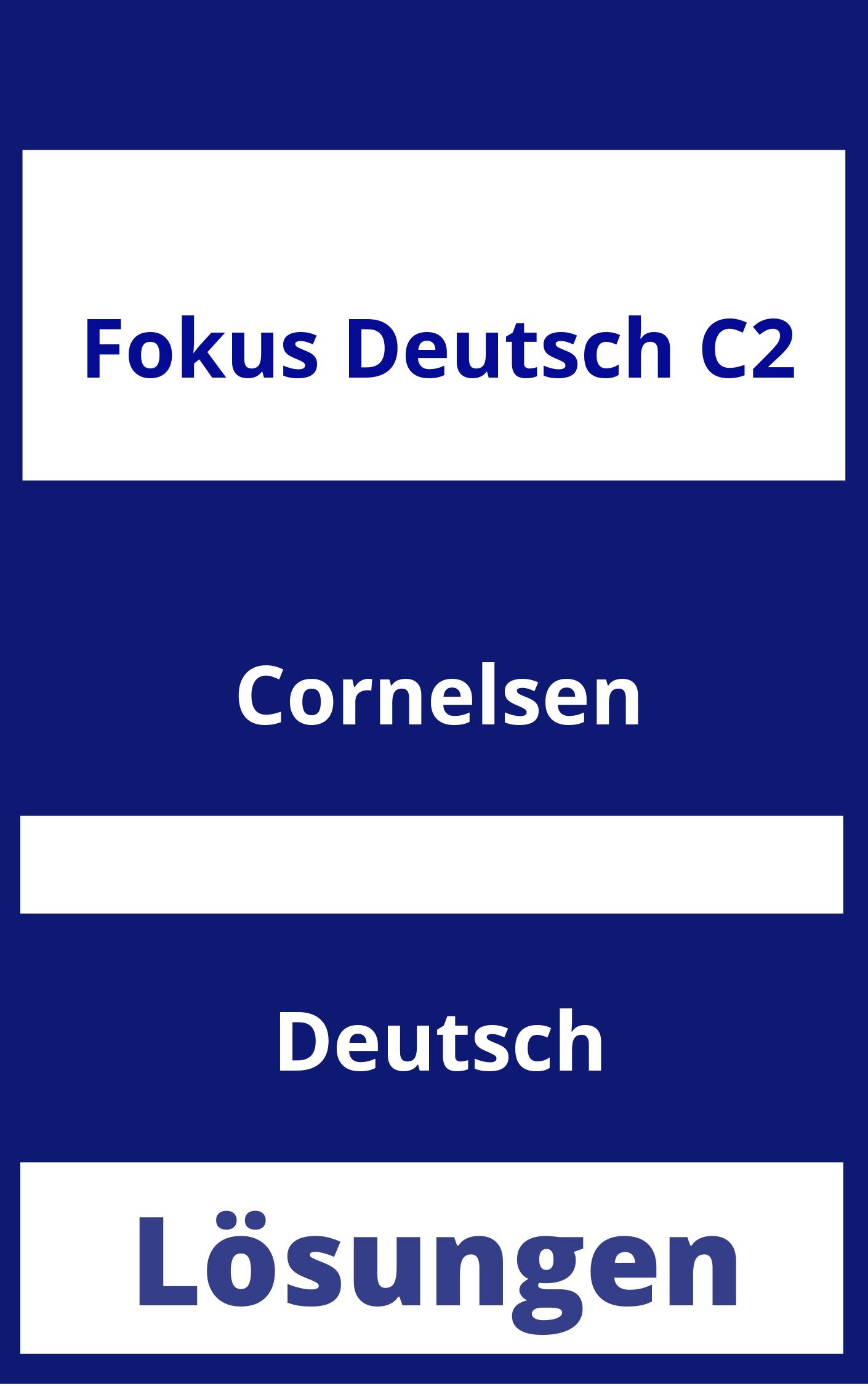 Fokus Deutsch C2 Lösungen PDF