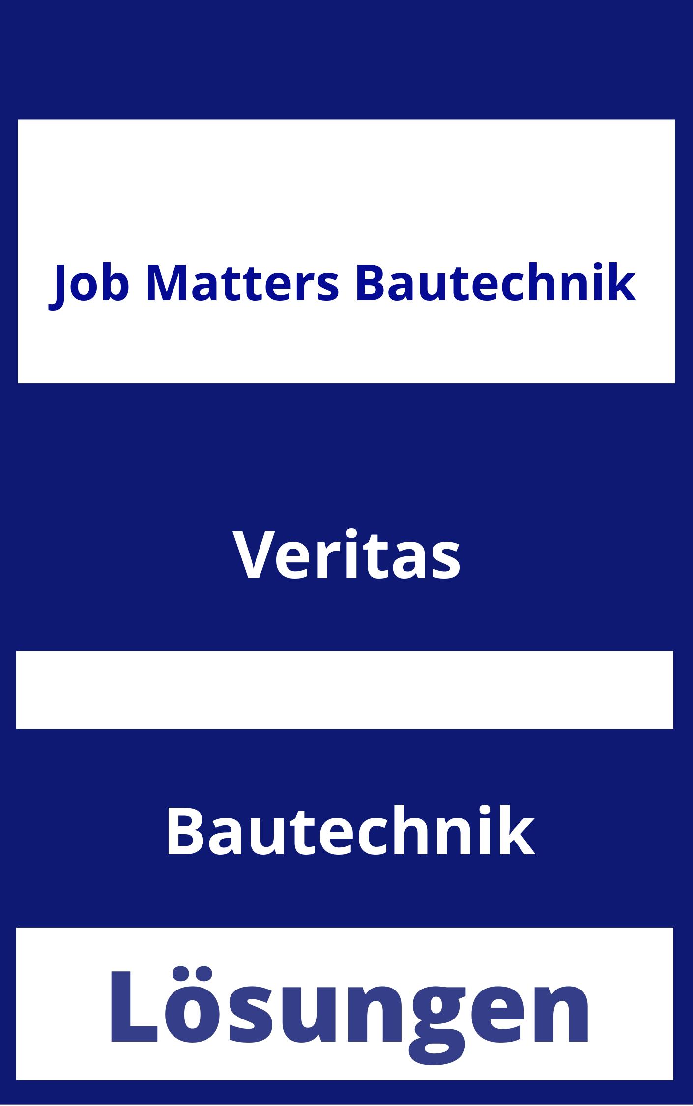 Job Matters Bautechnik Lösungen PDF