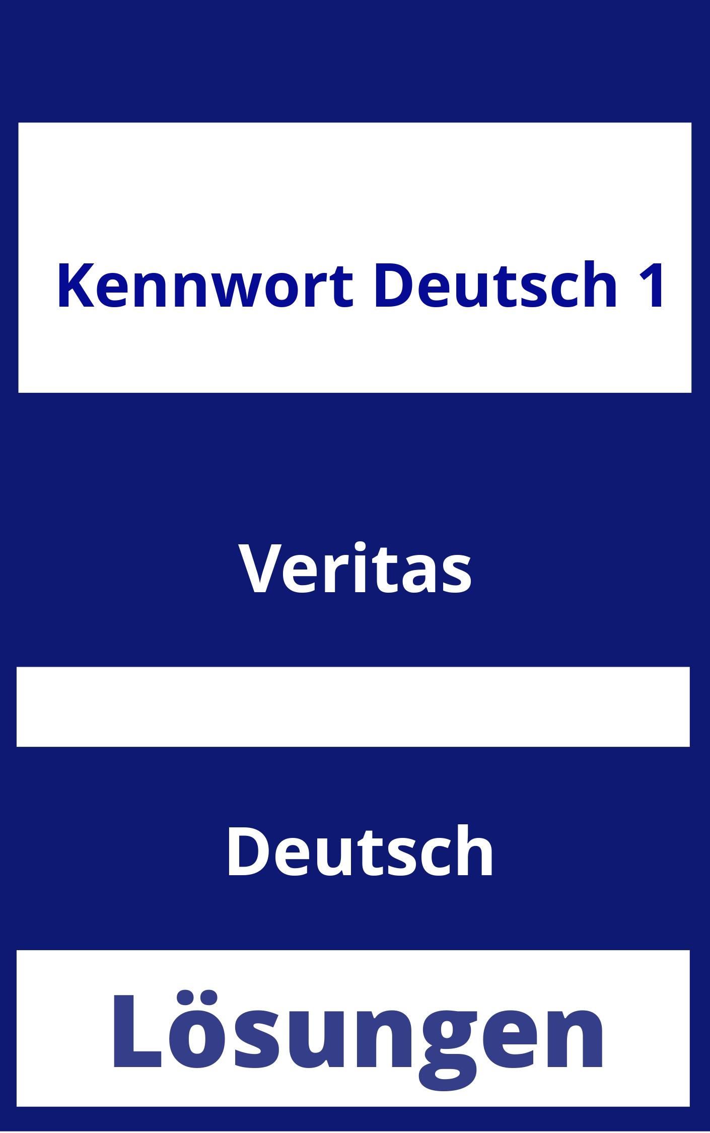 Kennwort Deutsch 1 Lösungen PDF