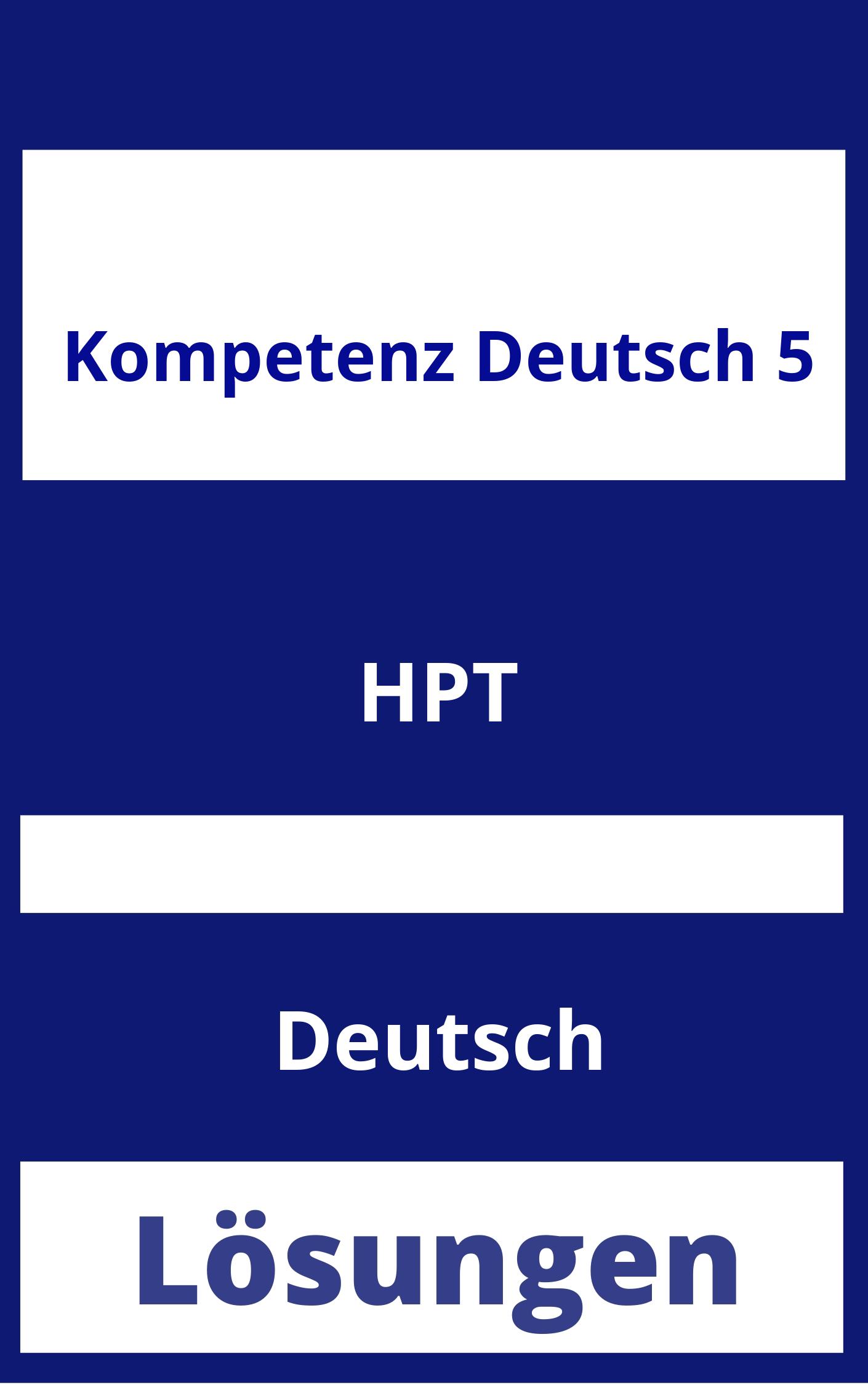 Kompetenz Deutsch 5 Lösungen PDF