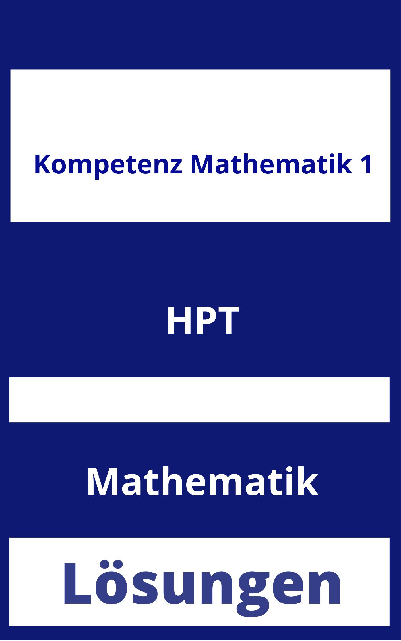 Kompetenz Mathematik 1 Lösungen PDF