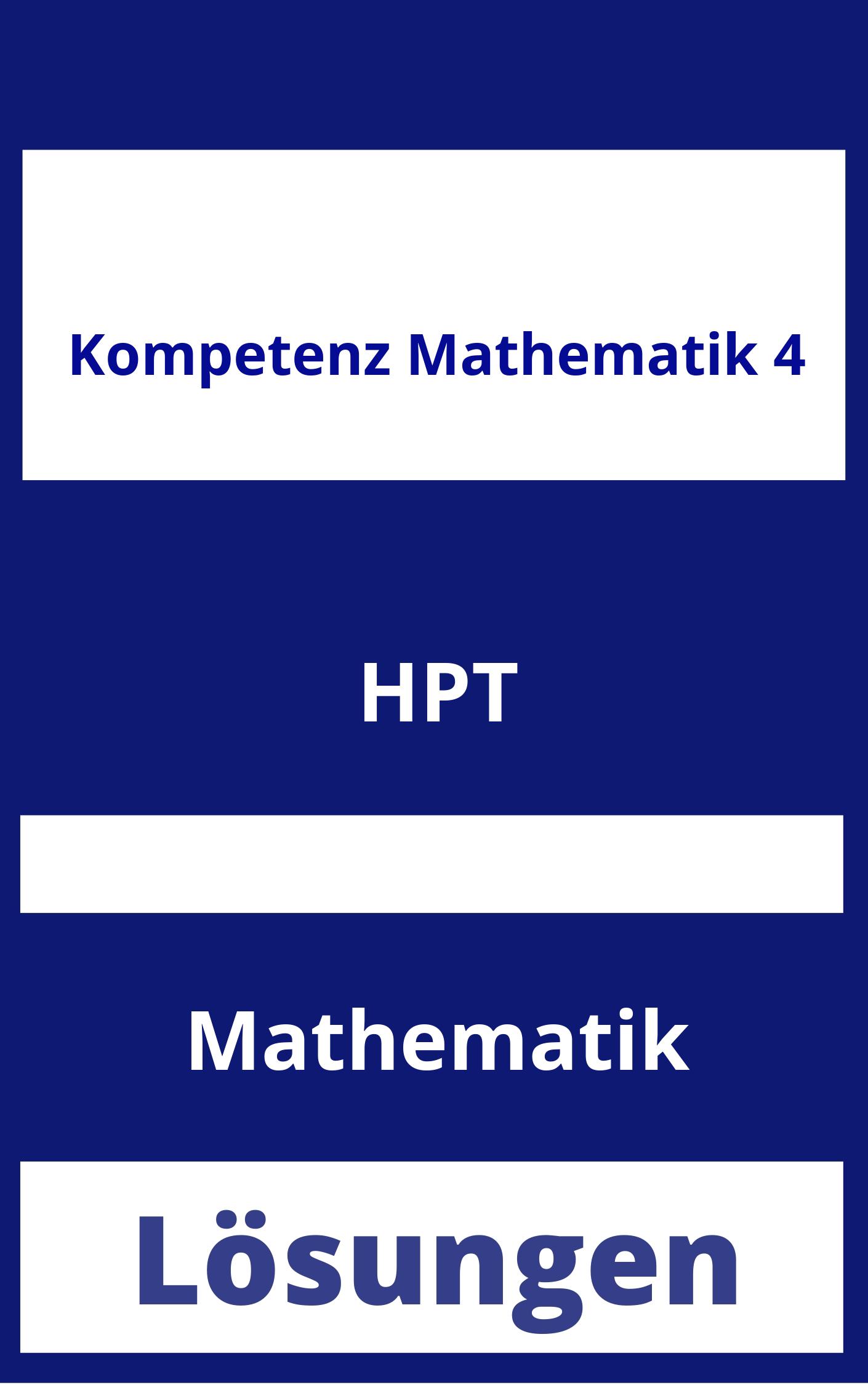 Kompetenz Mathematik 4 Lösungen PDF