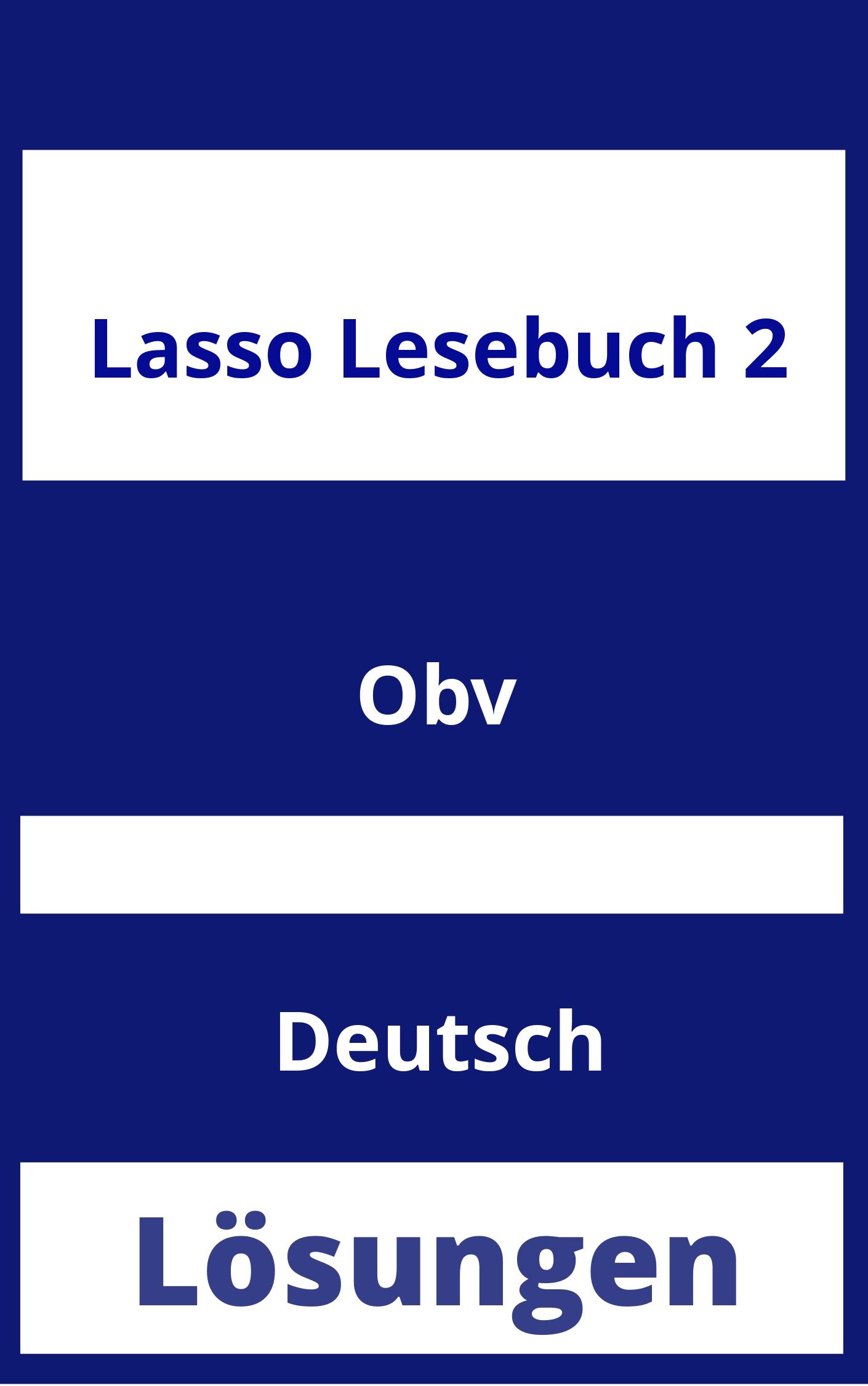 Lasso Lesebuch 2 Lösungen PDF
