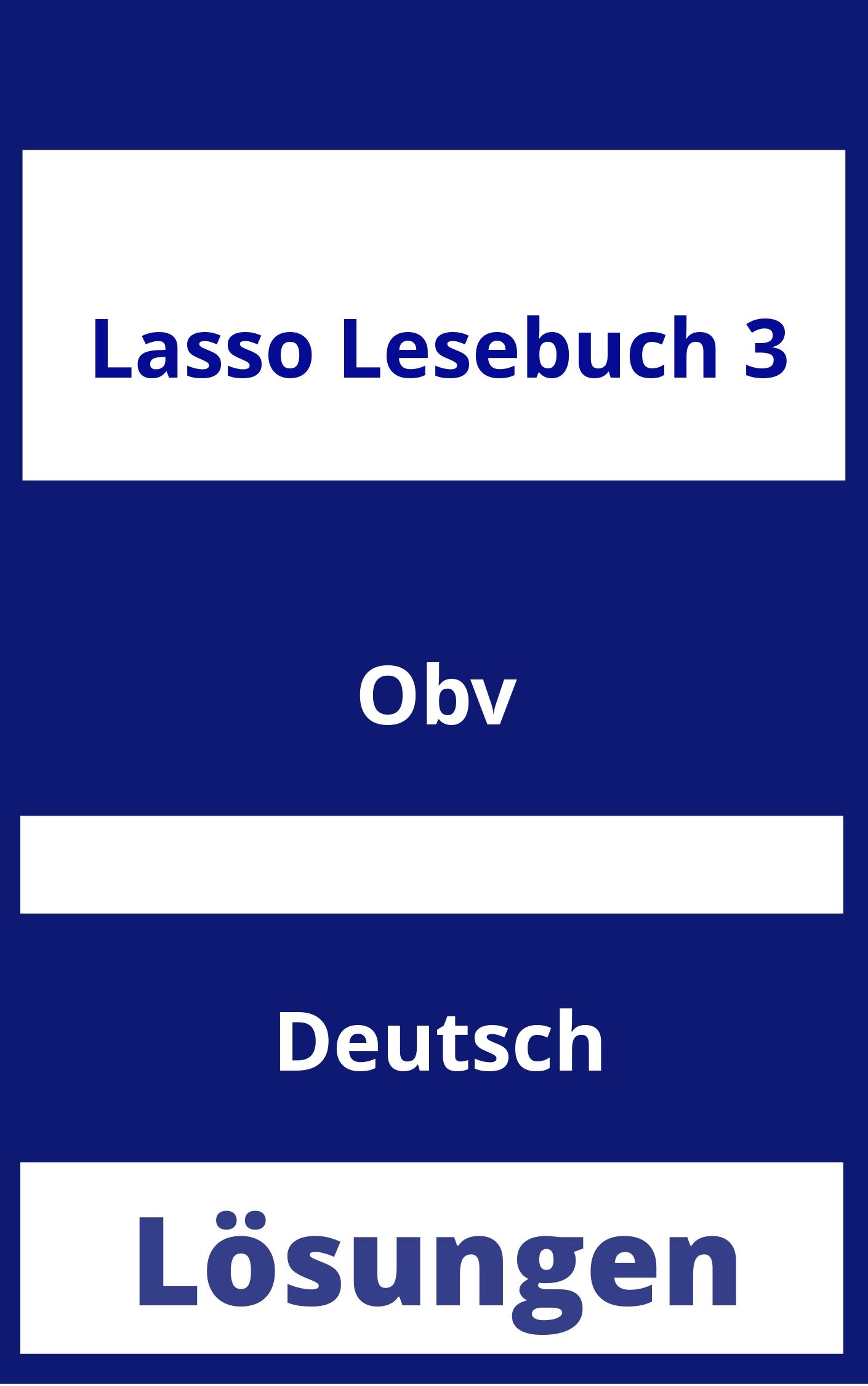 Lasso Lesebuch 3