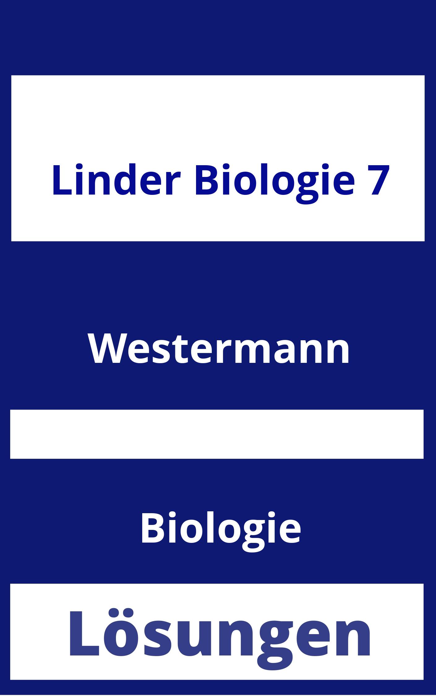 Linder Biologie 7 Lösungen PDF