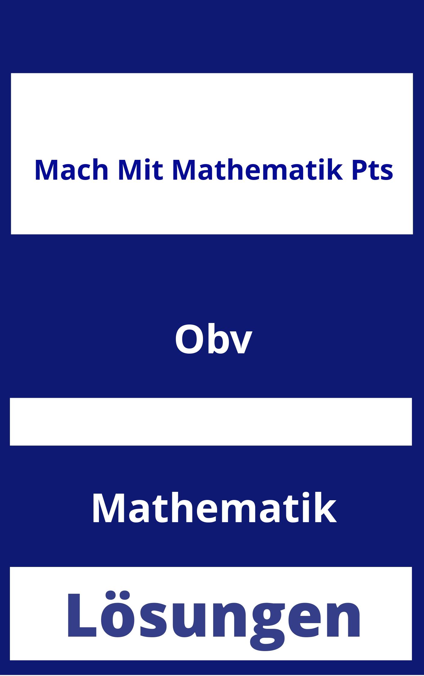 Mach Mit Mathematik PTS Lösungen PDF