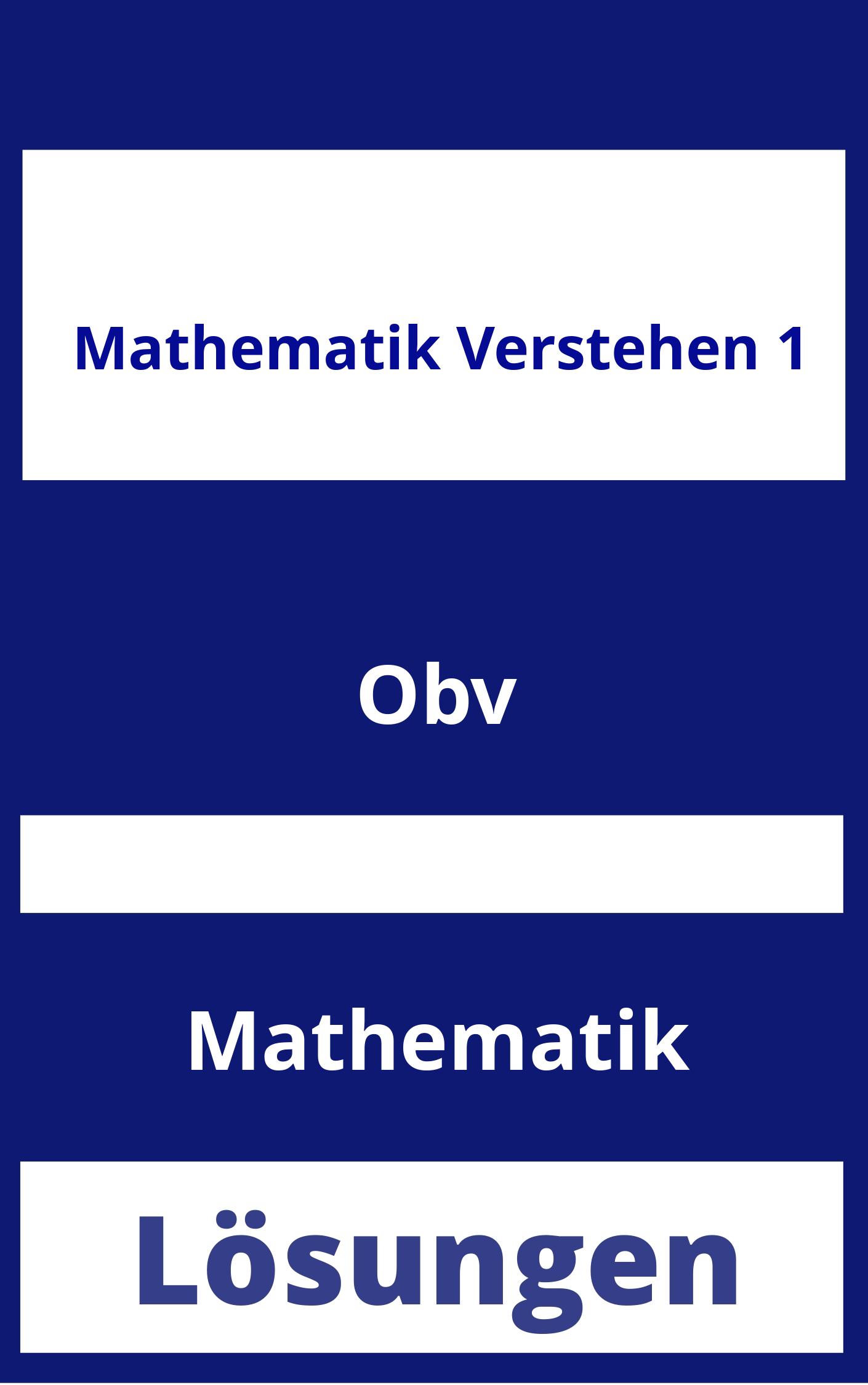 Mathematik Verstehen 1 Lösungen PDF