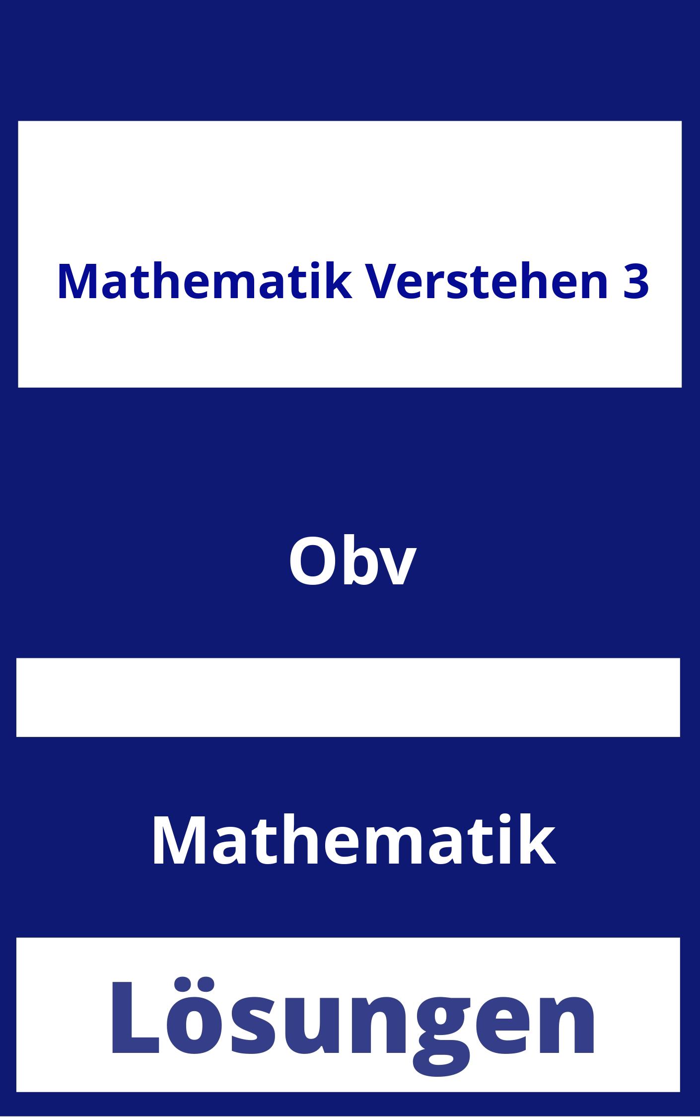 Mathematik Verstehen 3 Lösungen PDF