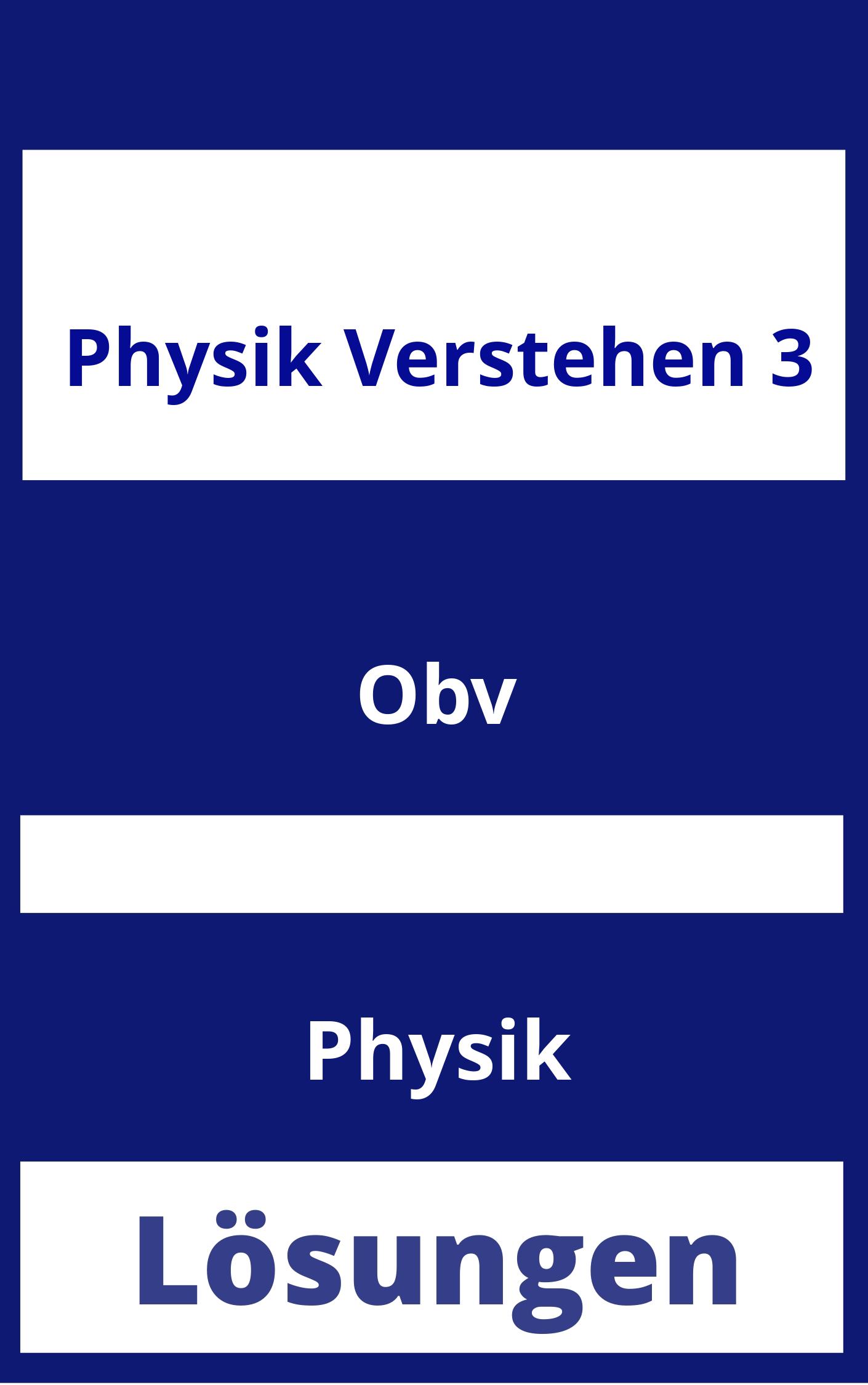 Physik Verstehen 3 Lösungen PDF