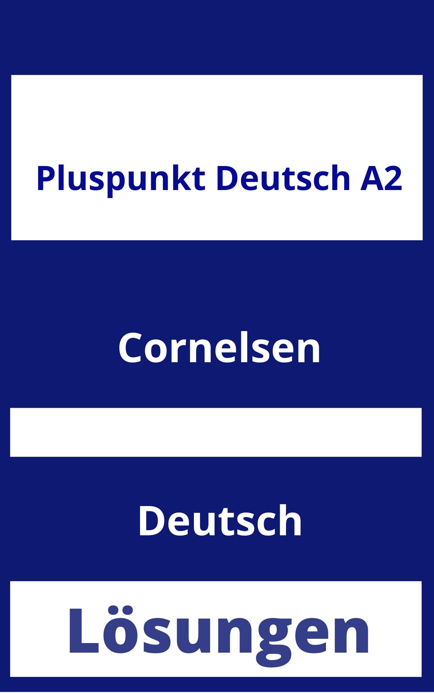 Pluspunkt Deutsch A2 Lösungen PDF