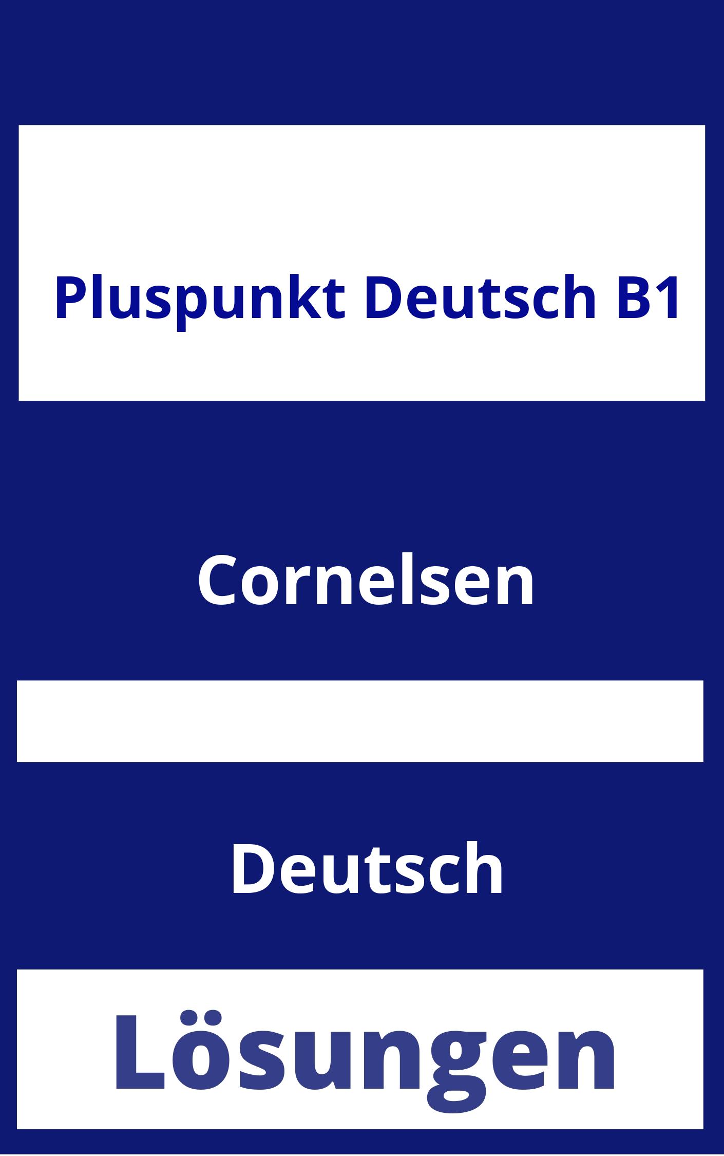Pluspunkt Deutsch B1 Lösungen PDF