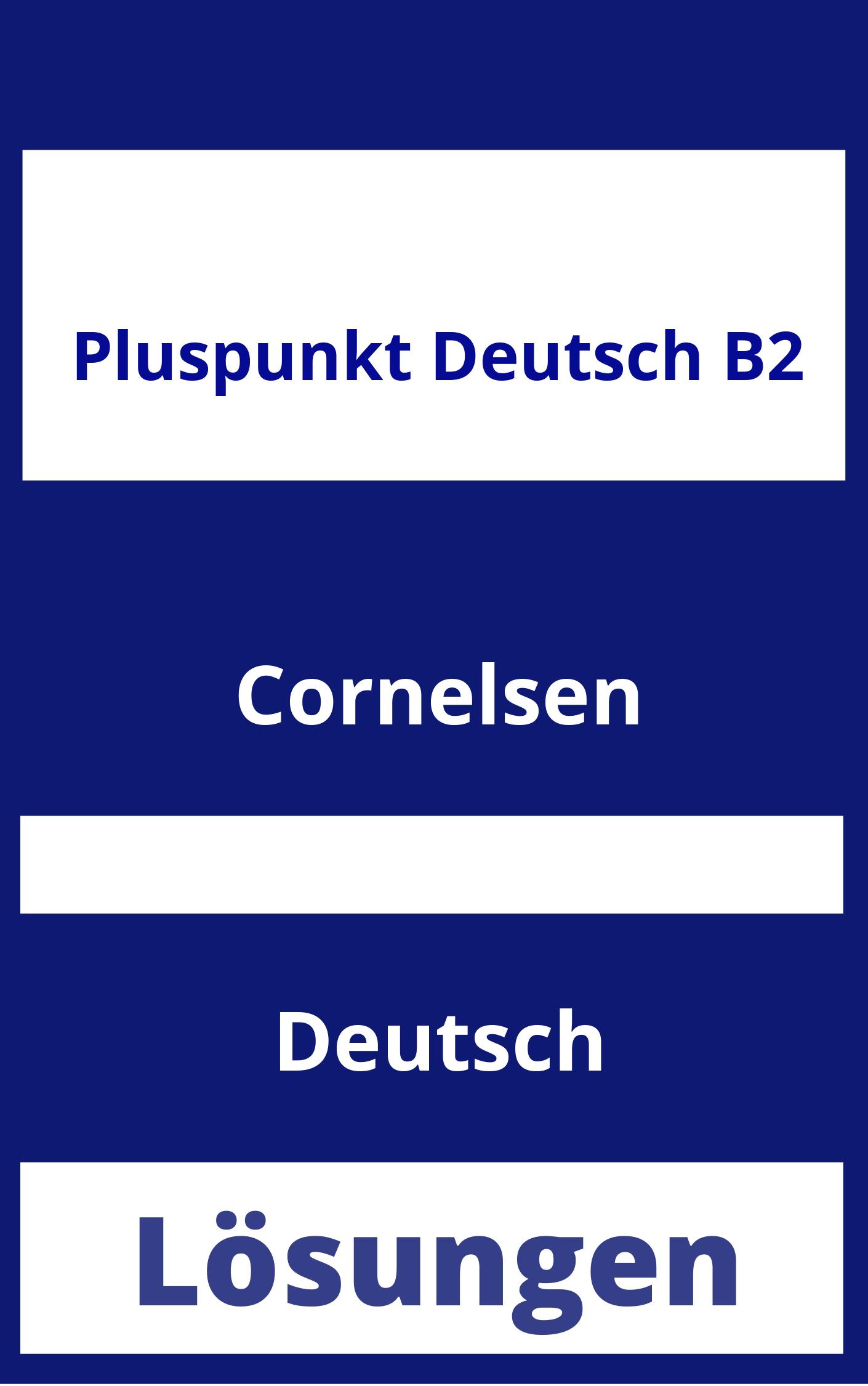Pluspunkt Deutsch B2 Lösungen PDF