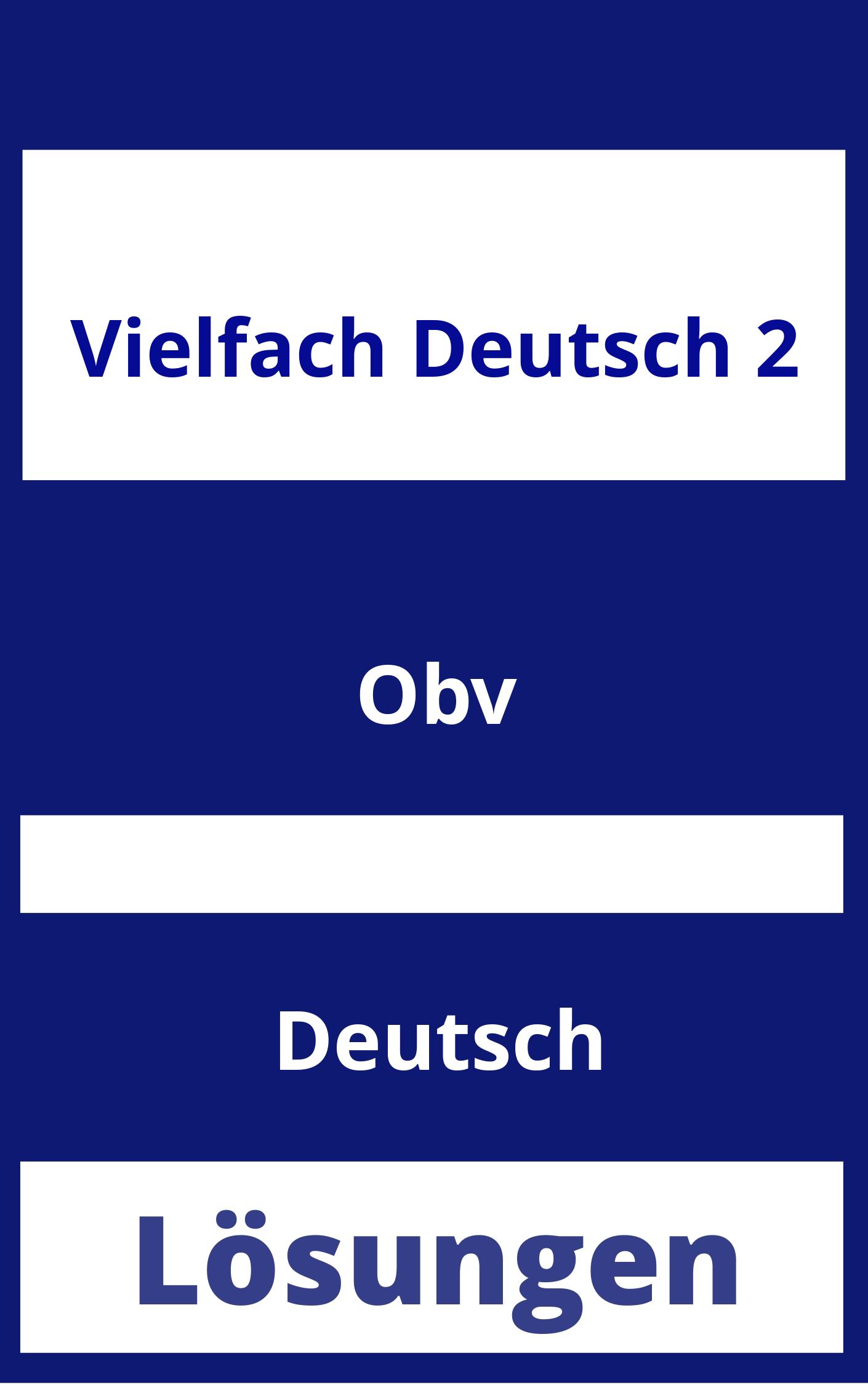 Vielfach Deutsch 2 Lösungen PDF