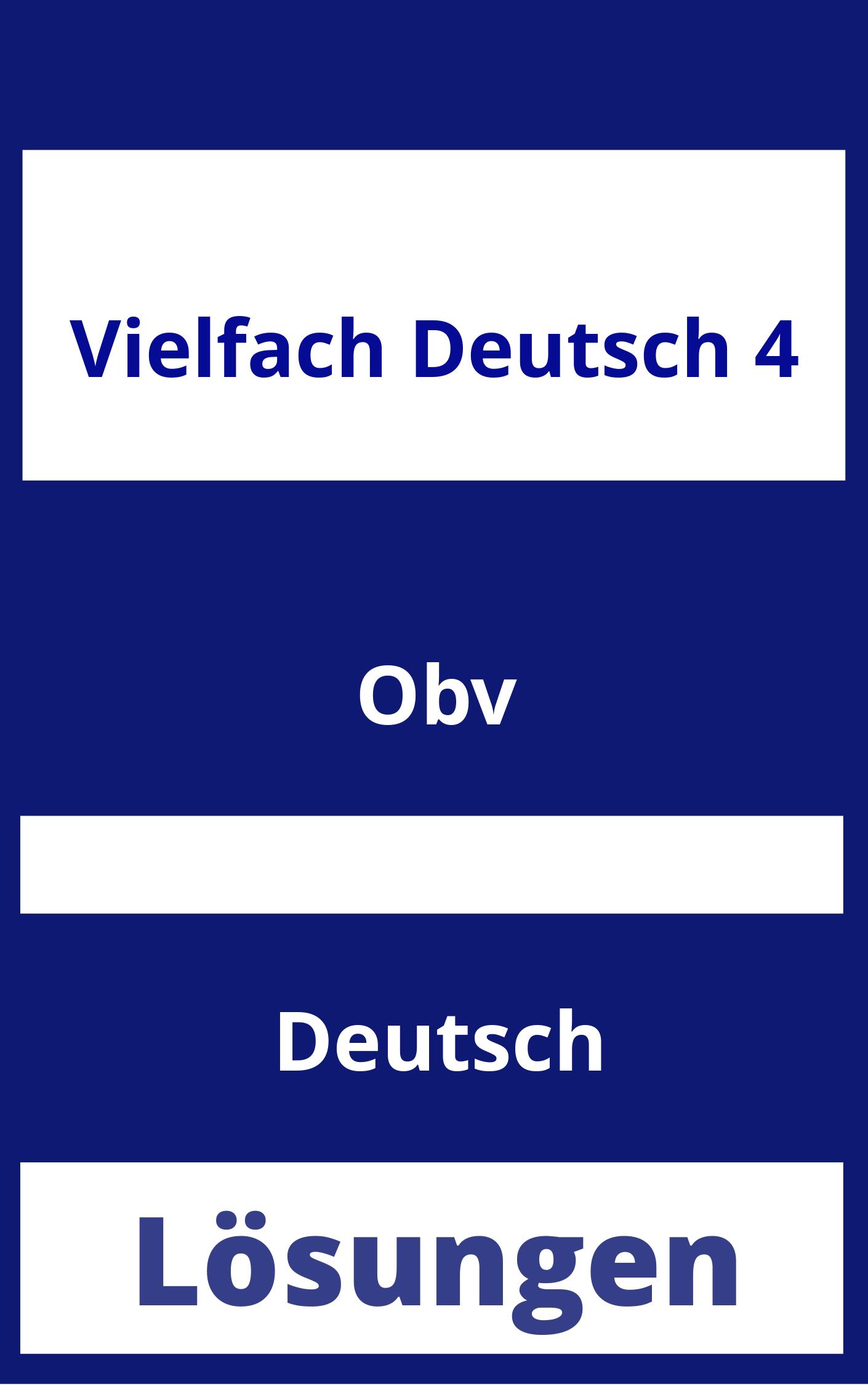 Vielfach Deutsch 4 Lösungen PDF